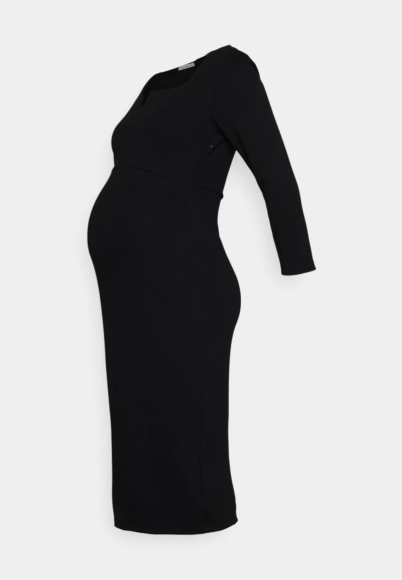 NOTCH NECKLINE MIDI DRESS - Jerseykleid - Black 6 NOTCH NECKLINE MIDI DRESS - Jerseykleid - Black – Bild 4