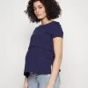 MATERNITY LONG TEE - T-Shirt Basic - Dark Blue 2 MATERNITY LONG TEE - T-Shirt Basic - Dark Blue -Anna Field 655824ce3b5d4024913196d26ee01ac5