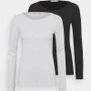 Anna Field 2 PACK - Langarmshirt - Black/mottled Grey 2 Anna Field 2 PACK - Langarmshirt - Black/mottled Grey -Anna Field a08b888d9ddc4593b2c85c83593a47a8